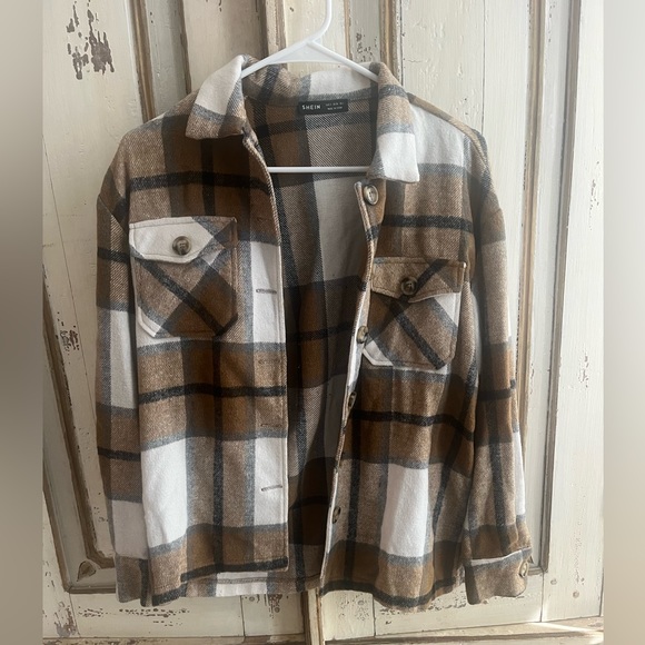 SHEIN Plaid Shacket - Picture 2 of 2